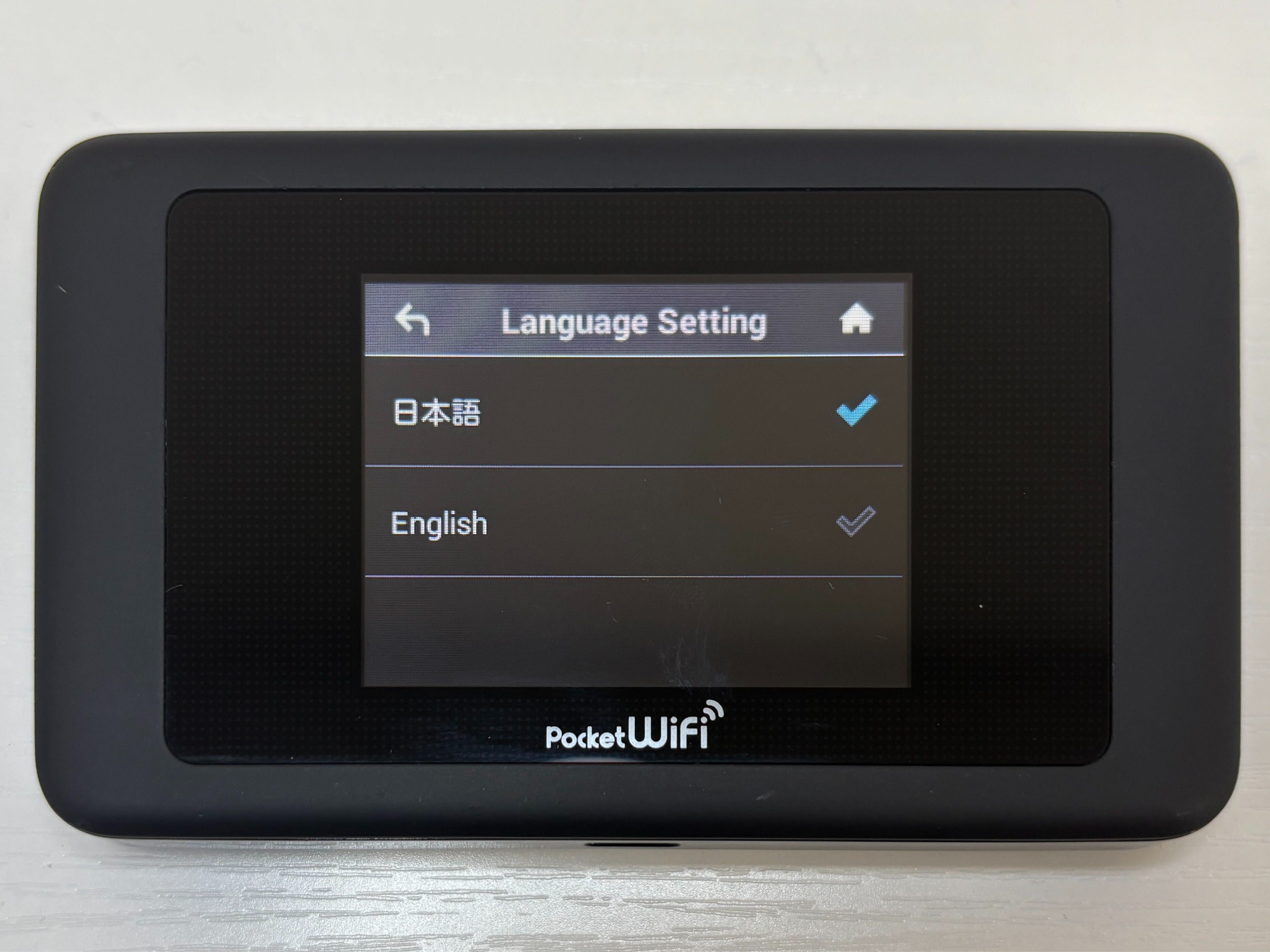 Select English in the language settings